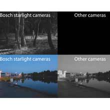 Bosch Starlight HD cameras work with minimal ambient light, delivering clear images in a multitude of applications