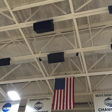 Community D5 ceiling loudspeakers based system is powered by a combination of Ashly and Crown amplifiers